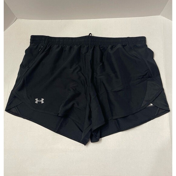 Under Armour Fly-by 3” Shorts Black Size XL New With Tag - Picture 4 of 8